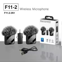 Micrófono Inalámbrico F11-2 - Vista principal con accesorios